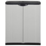 Armoire de rangement de jardin - boîte de stockage jardin polyvalente - 1 étagère gris / noir 68x40x85 ... Armoire de rangement de jardin - boîte de stockage jardin polyvalente - 1 étagère gris / noir 68x40x85 ...