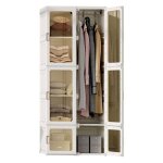 Armoire de rangement - armoire à portes transparentes - 10 compartiments 6 portes 1 suspendue - Étagère ... Armoire de rangement - armoire à portes transparentes - 10 compartiments 6 portes 1 suspendue - Étagère ...