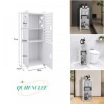 Armoire de salle de bain - 24 * 22 * 75cm - d�coration �l�gante - blanc - quiienclee