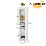 Armoire de salle de bain - 26 * 22 * 118cm armoire de salle de bain � double porte - quiienclee