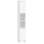 Armoire de salle de bain / colonne de bain - uu - blanc 30x30x190 cm bois ding�nierie m177