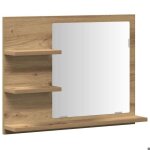 Armoire de salle de bain / colonne wc - mango - avec miroir - chêne artisanal - 60x105x45 cm - m400 Armoire de salle de bain / colonne wc - mango - avec miroir - chêne artisanal - 60x105x45 cm - m400