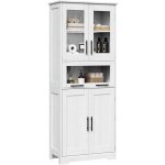 Armoire salle de bain - double porte - promiracal - style blanc classique - 3 �tag�res r�glables + 1 ...