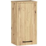 Armoire salle de bains haut akord fin accr. au mur ch�ne artisan 30 cm 1 porte fa�ade ch�ne artisan 2 ...