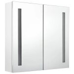 Armoire de salle de bain  miroir led blanc brillant 62 x 14 x 60