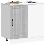 Armoire sous �vier - sweety - meuble de base de lavabo lucca - sonoma gris - bois ding�nierie ll623