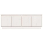 Neuf armoire tv - blanc - meuble tv - table tv - blanc 110x34x40 cm - bois de pin massif tt3745