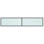Neuf armoire tv - blanc - meuble tv - table tv - marbre blanc 200x40x405 cm - verre tremp� tt3111