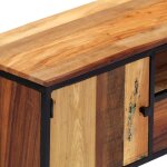 Neuf armoire tv - brun - meuble tv - table tv - 120x30x40 cm - bois de r�cup�ration massif et acier tt2837 ...
