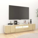 Neuf armoire tv - brun - meuble tv - table tv - avec lumi�res led - ch�ne sonoma 180x35x40 cm - tt2880 ...