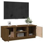 Neuf armoire tv - brun - meuble tv - table tv - marron miel 110x35x405 cm - bois de pin massif tt3787 ...