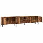 Neuf armoire tv - brun - meuble tv - table tv - avec tiroir vieux bois 200x25x44 cm - bois ding�nierie ...