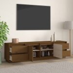 Armoire tv - cloud - meuble s�jour - marron miel 176x37x475 cm bois de pin massif ll2798