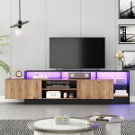 Armoire tv moderne pour t�l�viseurs jusqu� 70 pouces espace de rangement ouvert avec affichage led armoires ...