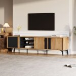 Armoire tv rustique marron cran plat meuble tv tiroir tv 180 cm ? pour tlviseurs jusqu? 80 pouces ...