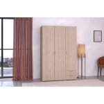 Armoire varia - dcor chne - 3 portes - 2 tiroirs - 120, 3 x 185 x 51, 3