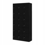 Armoire vestiaire � casiers karol 18 compartiments noir 900x1850x400 mm