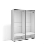 Armoire vestiaire ouvert armoire de rangement ouverte 120x35x145 cm chambre  coucher pice blanc rf3484 ...