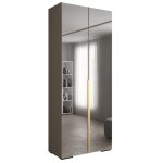 Armoire � v�tements - abiksmeble inova 1 - penderie avec miroir et �tag�res 2367x100x47 cm corps cachemire ...