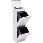 Arregui top cr221 - b poubelle de recyclage en acier poubelle de tri slectif 2 seaux plateau multifonction ...