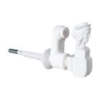 Arrt de volet battant tte de bergre blanc  visser bute rglable 22  115 mm fabrication franaise ...