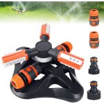 Arroseur de jardin - rotatif � 360 � - 3 bras - pour syst�mes dirrigation - syst�me dirrigation - orange ...