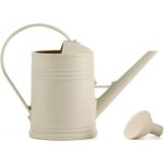 Arrosoir 2 l pour plantes dint�rieur - plastique beige avec douchette amovible ergonomique