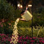 Arrosoir solaire avec guirlande lumineuse - dcoration de jardin - lampes solaires pour extrieur - lampes ...