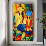Art mode femme wall art lumineux color contemporain reproductions or peinture  lhuile sur toile mur ...