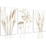 Art mural botanique vgtal boho art minimaliste bohme neutre peinture impressions sur toile dcoration ...