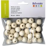 Artemio 30 perles en bois 20 mm