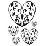 Artemio pochoir a3 coeurs