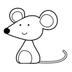 Tampon en bois - souris