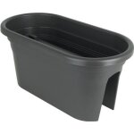 Artevasi jardini�re pour balcon venezia - gris anthracite - 30 x 60 x h 27 cm - 18l