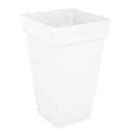 Artevasi pot de fleurs carr� haut capri - 30 x 30 x h 495 cm - 30 l - blanc