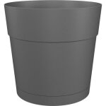 Artevasi pot de fleurs rond capri large - plastique - réservoir deau - diamètre 50 cm - anthracite - ... Artevasi pot de fleurs rond capri large - plastique - réservoir deau - diamètre 50 cm - anthracite - ...