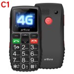 Artfone c1 4g t�l�phone portable pour senior - grandes touches - bouton sos pour personnes �g�es - 1. ...