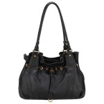 Arthur &amp aston - sac port� �paule en cuir camille l noir - 13316