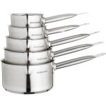 Arthur martin set de de 5 casseroles - acier inoxydable - intrieur satin avec graduation - bec verseur ...
