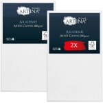 Artina akademie ? lot de 2 ch�ssis bois toile peinture 60x100 cm ? 2 fois peinte au pr�alable ? 100% ...