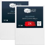 Artina akademie ? lot de 2 ch�ssis bois toile peinture 60x80 cm ? 2 fois peinte au pr�alable ? 100% de ...