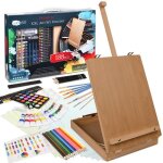 Artina set de peinture vincent 188 pices avec chevalet - coffret de peinture pour dbutants et artistes ...