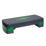 Step a�robic - hms - r�glable en hauteur - 2 niveaux - pieds en caoutchouc - plastique l�ger - vert / ...