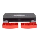 Step a�robic - hms - r�glable en hauteur - antid�rapant - noir / gris / rouge - l�ger - durable - exercices ...