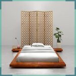 Ashata cadre de lit futon japonais sans matelas bois massif 100x200 cm - fhe3056420
