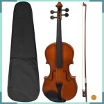 Ashata ensemble de violon avec archet et mentonnire bois fonc 4 / 4 - fhe70142