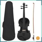 Ashata ensemble de violon avec archet et mentonni�re noir 4 / 4 - fhe70143