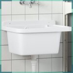 Ashata lavabo pour montage murale blanc 50x35x24 cm r�sine - fhe4002794