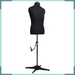 Ashata mannequin de couture ajustable pour homme noir taille 37 - 45 - fhe288494