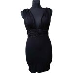 Asos robe au genou �l�gante avec d�collet� profond noire 38